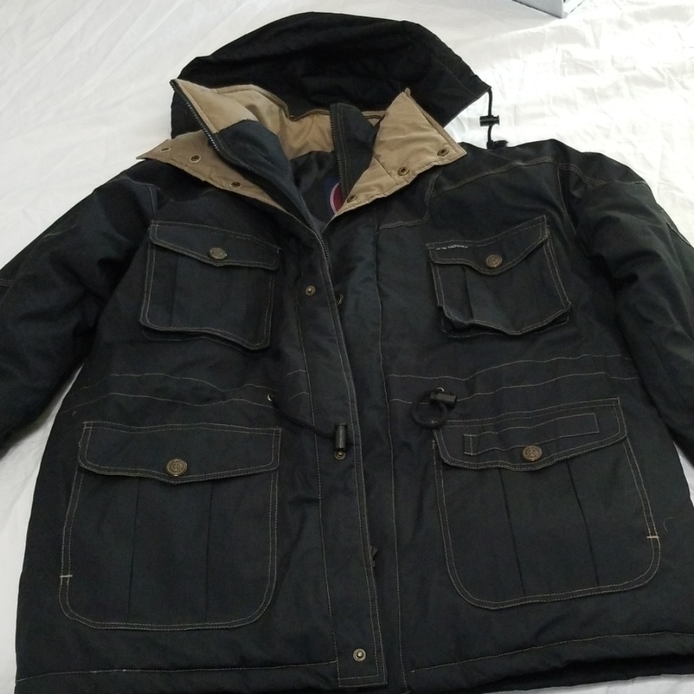 Men's J. G. Hook Coat with Hood Size Large